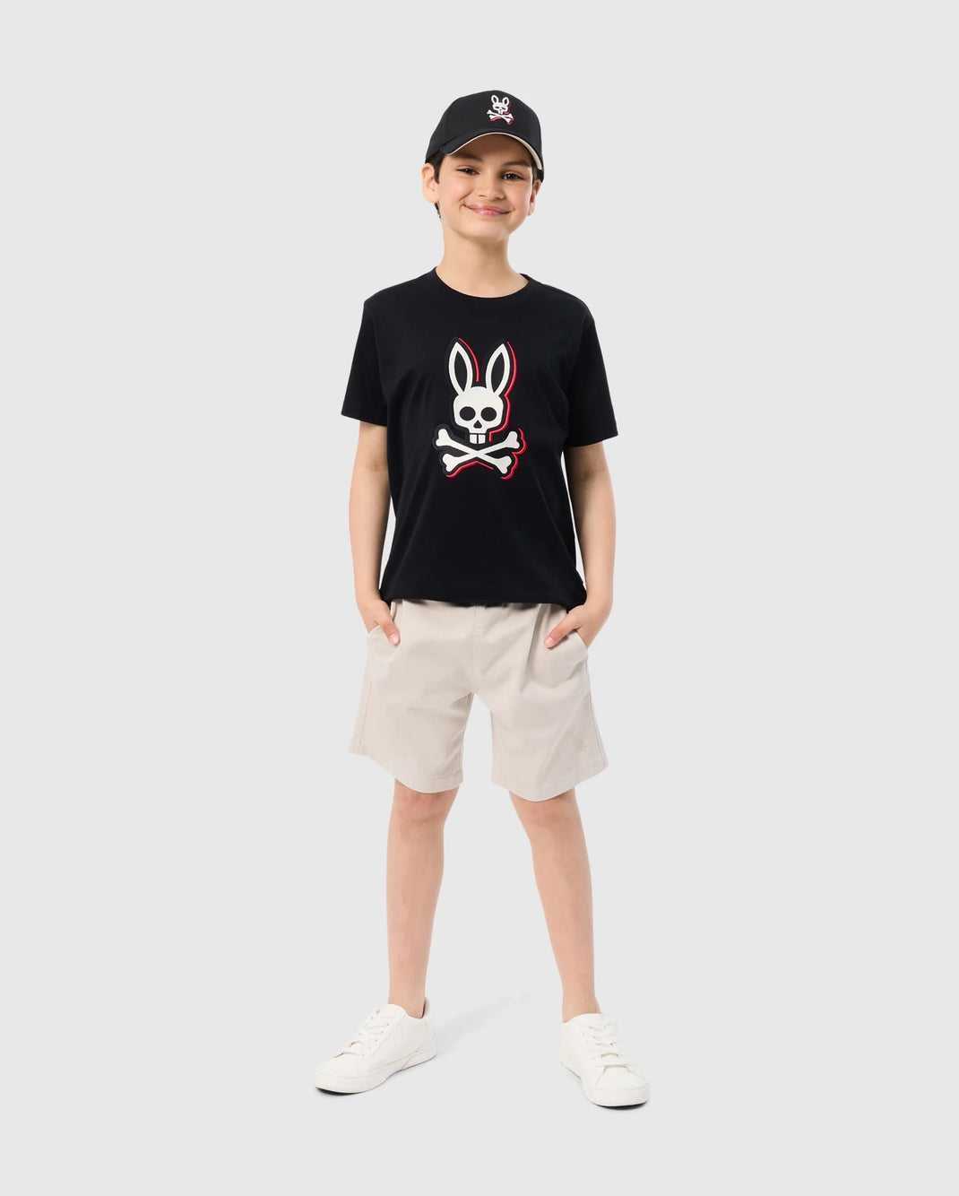 T Shirt Graphique Psycho Bunny Kayden Graphic Tee Noir Homme | POG-53124919